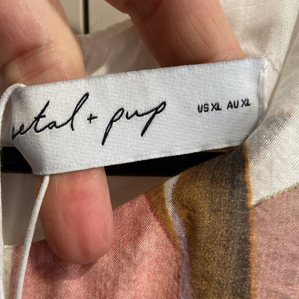 Petal + Pup Laquin Long Sleeve Maxi Dress NWT - Pink XL - Picture 4 of 10